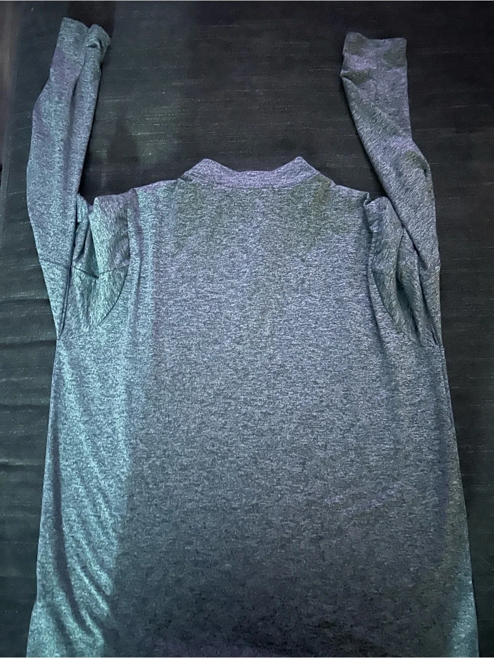 Nike Men’s Gray Heather Half-Zip Pullover with Neon Yellow Graphic